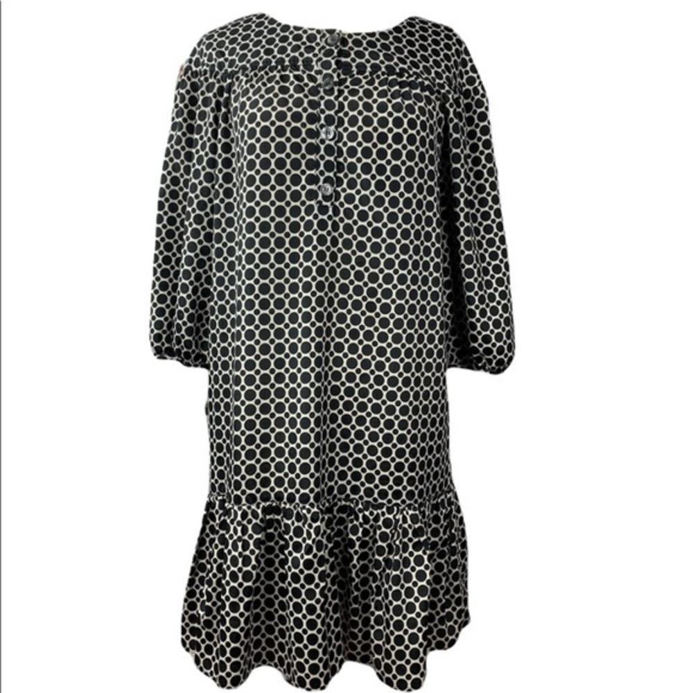 Uncle Frank Sz.S Black & White Polka Dot Dress